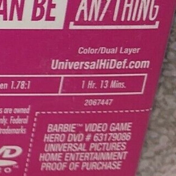 Mattel Barbie Video Game Hero DVD 2017 You Can Be Anything - Picture 7 of 10